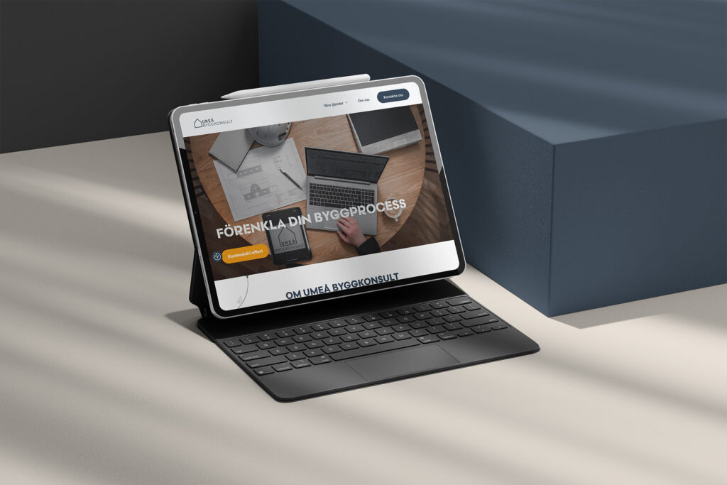 Umeå Byggkonsult webb tablet