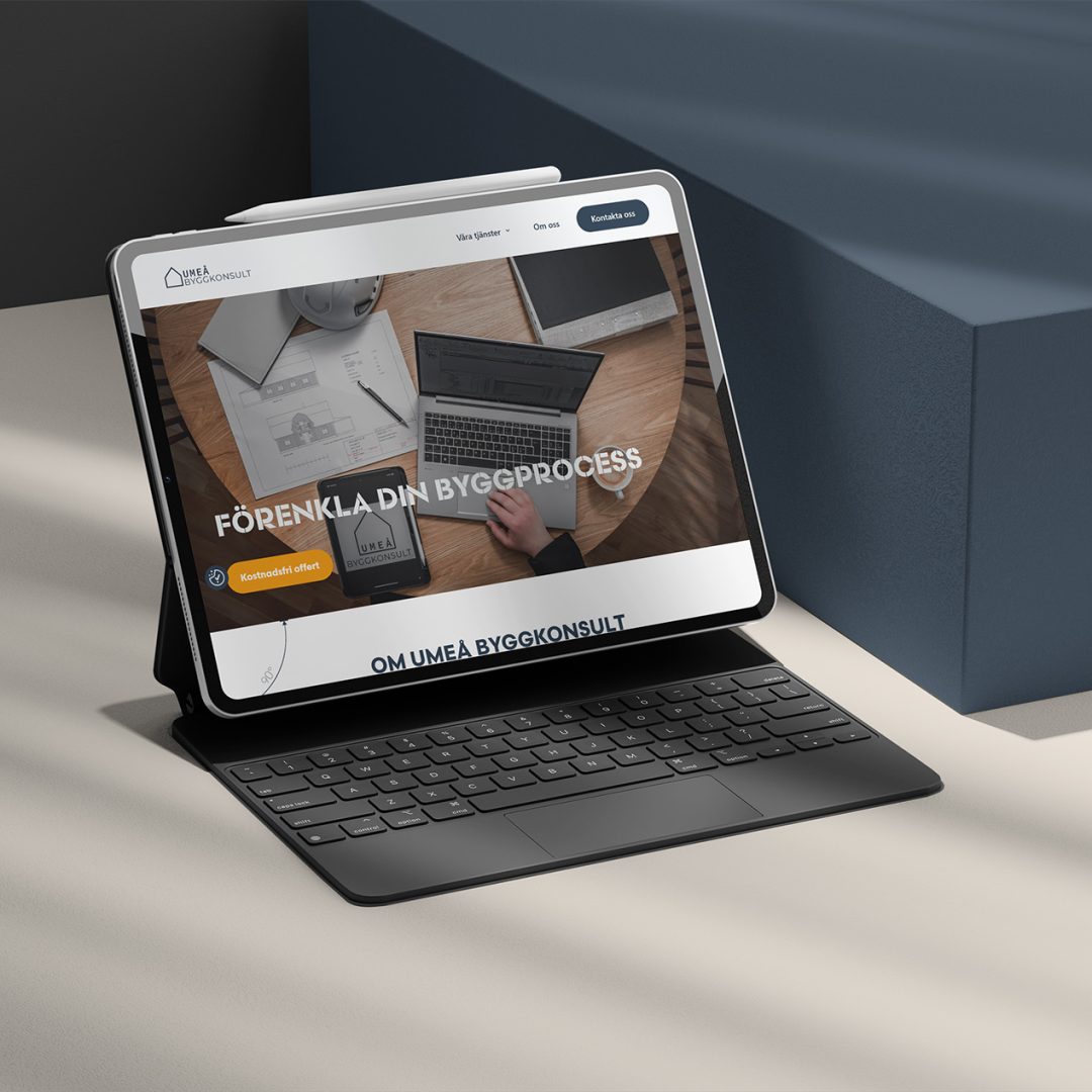 Umeå Byggkonsult webb tablet